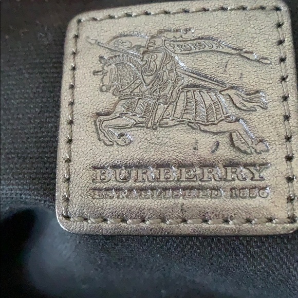 Burberry Silver Gunmetal Plaid Tote - Picture 5 of 6